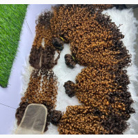 Brazilian Super Double Drawn Pixie Curls Piano Color 300gram