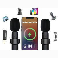 2in1 Lavalier Microphone for Audio and Video Recording Ip