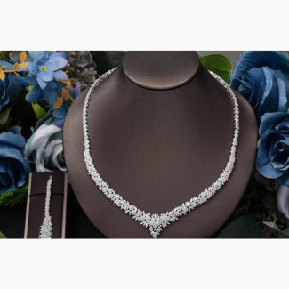 Zirconia Costume Jewelry Set - Silver and Gold