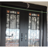 5ft by 7ft Copper Glass Security Door