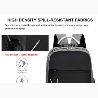 Waterproof Backpack with Security Lock - Unisex - Brand New