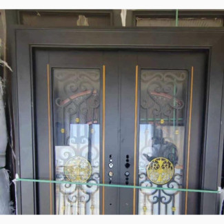 5ft by 7ft Original Copper Steel Glass Door