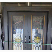 5ft by 7ft Original Copper Steel Glass Door