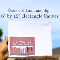 Paint and Sip Rectangle Canvas by Sweeteez Art