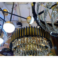 VIP Black and Gold Crystal Chandelier