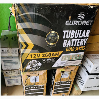 Euronet Solar Tubular Battery 260ah 12V
