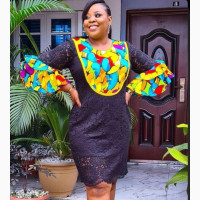 Nice Ankara and Lace Gown
