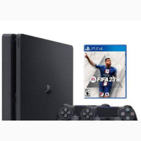 Playstation 4 Slim Console Two Controllers and Fifa 23
