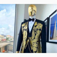 Bespoke Designer Suit With Damask Material for Men