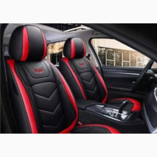 Car Front Seat Leather Breathable Cushion Seat - Red