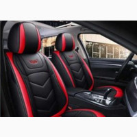 Car Front Seat Leather Breathable Cushion Seat - Red