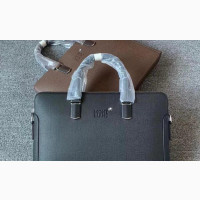 Sweet Mont Blanc Leather Black Laptop Bag