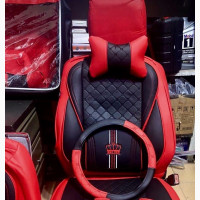 Universal Red Luxury Crown Car Seat Cover - Brand New