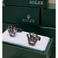 Rolex Cufflinks Buttons Silver