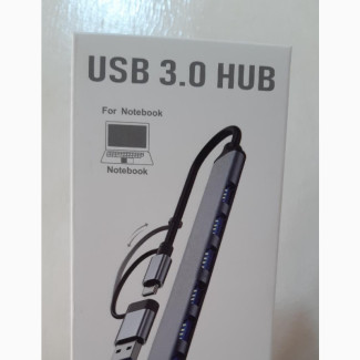 7 Ports 2 in 1 USB 3.0 HUB Type-C Adapter