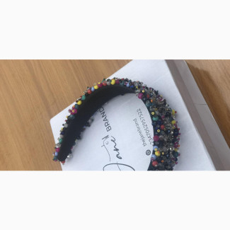 Beaded Headband - Stylish Hair Accessory with Scrunchie in a Box