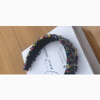 Beaded Headband - Stylish Hair Accessory with Scrunchie in a Box
