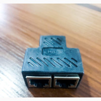 RJ45 3 Way Splitter 1 to 2 Dual Female Port Connector