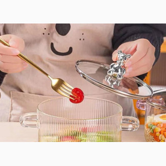 Cookware Kitchen Glass Stockpot Transparent Binaural Pot