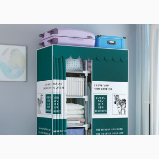 Brand New 2 Column Zebra Design Steel Wardrobe