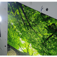 Forest Themed Stretch Ceiling Mural With Lightings