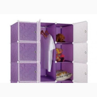 3 Column Plastic Portable Wardrobe