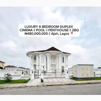 Luxury 6bdrm Duplex with Cinema, Pool Penthouse 2 bq in Royal Garden Estate, Ajah