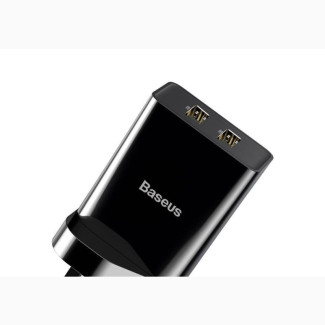 Baseus Speed Mini Dual U Charger 10.5W 3PIN(UK) Black