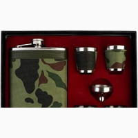 Set of 4 Stainless Steel Hip Flask - 266ml