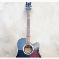 Neat as New Electroacoustic Semi Acoustic Guitar_ Blueblack