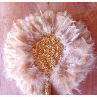 Golden Feather Handfan