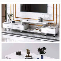 Modern TV Stand With Center Table and Drawer - Worlds Apart
