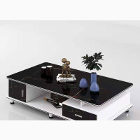 Modern Center Table 2 Shelf Storage Center End Side