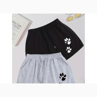 Trendy Ladies Print Joggers Shorts (2 Pcs)