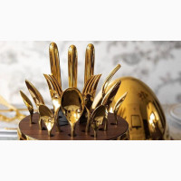 Luxury Egg Shape Cutlery Set (Golden)