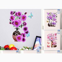 3D Simulation Flower Vase Wall Sticker Home Decoration