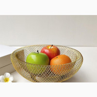 Boho Gold Iron Mesh Bowl