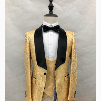 Luxury Gold Turkey Suit for Men - Brand New