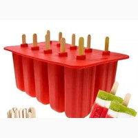 10 Slot Silicon Popsicles Stick Ice Cream Mold