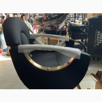 Standard Quality Saloon Leather Chair With Footrest - Brand New