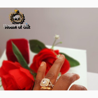 Bold Gold Color Stainless Steel Wedding And Engagement Ring