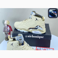 Jordan 23 OG Sneakers, Tan, Cream, Navy Blue Shoe, Canvas