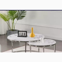 Marble Top Center Table - 2 in 1