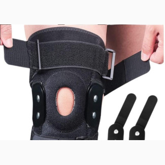 Knee Brace With Stabilizers Compression Support Hinged