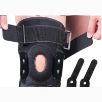 Knee Brace With Stabilizers Compression Support Hinged