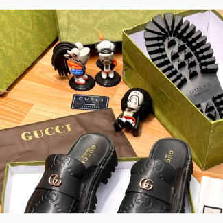 Gucci Cater Pillar Half Shoe - Men#039;s, Size 42-45, Black