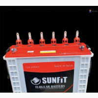 Sunfit 12v 220ahs Tubular Battery for Inverters - Brand New