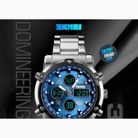Stainless Steel Large Multifunctional Men#039;s Wrist Watch