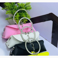 GEMMA CLUTCH BAG - Black, White, Pink and Lemon