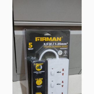 High Quality Firman Power Surge Extension 3.0m/1.25mm